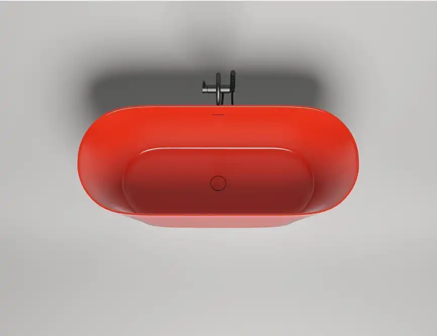 Ванна Salini Mona 170х70 102922M из материала S-Stone, Белая матовая фото 5