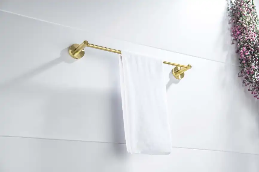 Держатель полотенец 600 мм Aquatek Европа AQ4114BG, Золото матовое фото 4