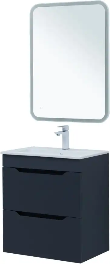 Тумба под раковину Aquanet Практика 60 маренго (2 ящика), 330458 фото 12