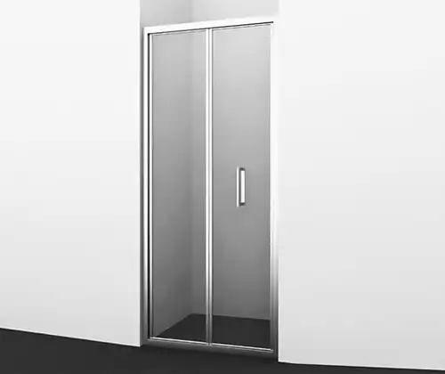 Душевая дверь WasserKRAFT Weser 78F 100 см, 78F12, профиль Хром, стекло Прозрачное фото 1