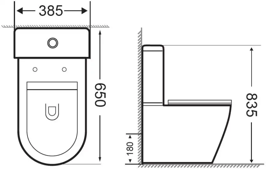 Сливной бачок Aquanet Cetus-C2 BL-102N-TPT фото 2