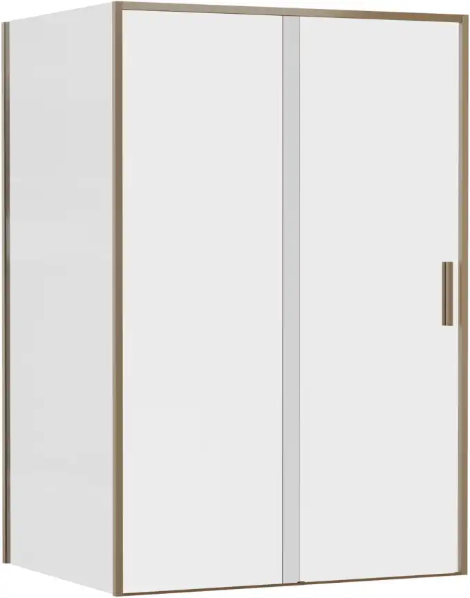 Душевой уголок Aquanet Pleasure Evo 130x100 AE65-130x100-GBT профиль золото-никель браш, прозрачное стекло_ фото 1