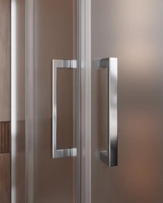 Душевой уголок CEZARES MOLVENO-A-2-100-P-Cr стекло Матовое рифленая, профиль Хром фото 2