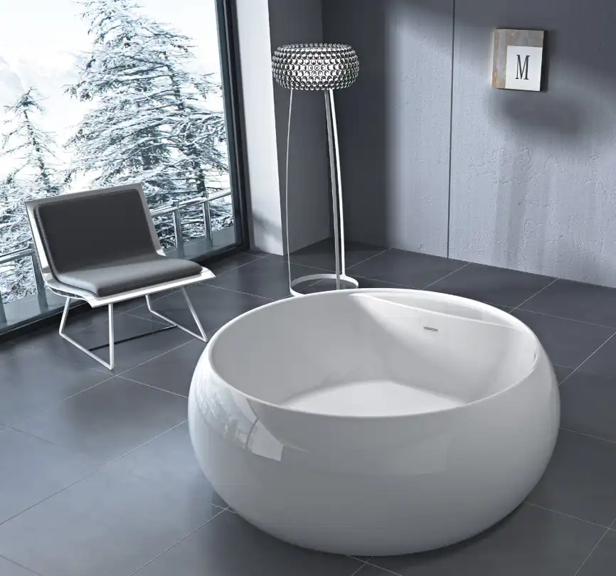 Акриловая ванна BelBagno 155х155 BB30-1550, отдельностоящая, Белая глянцевая фото 3