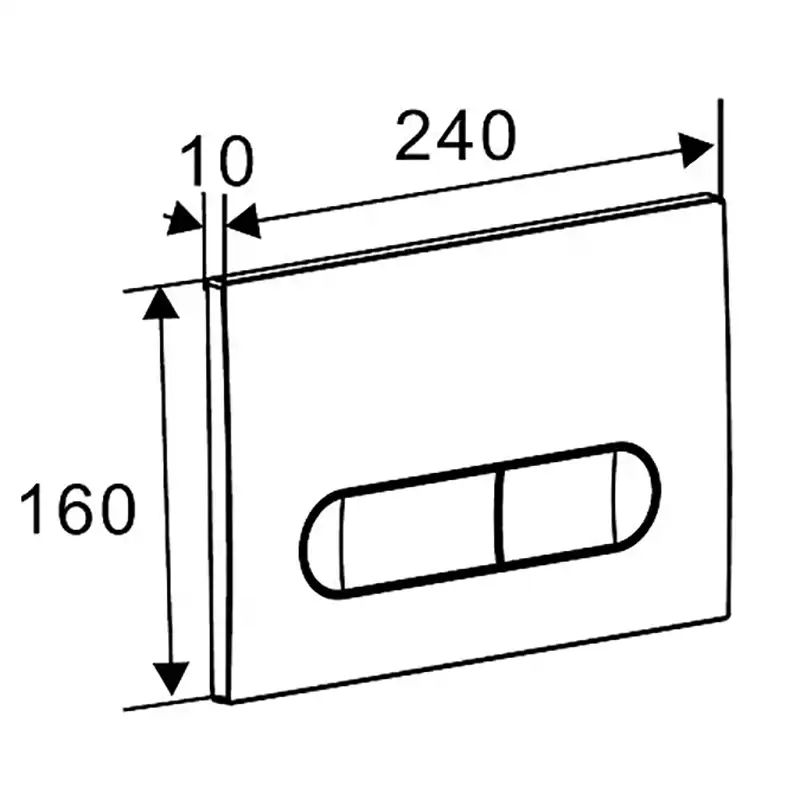Кнопка смыва AZARIO NEW AZ-004.08, Оружейная сталь фото 2