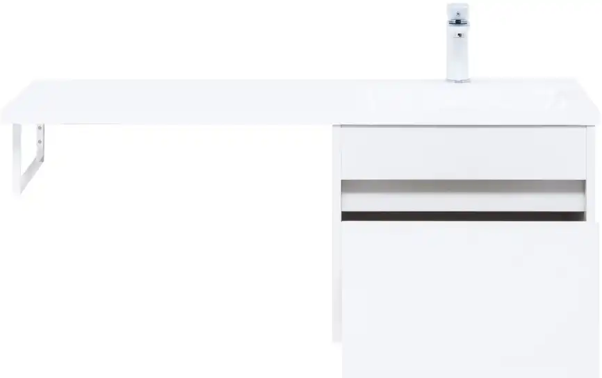 Тумба под раковину Aquanet Токио 110/48 белый (подвесная, 1 ящик) 236915 фото 8
