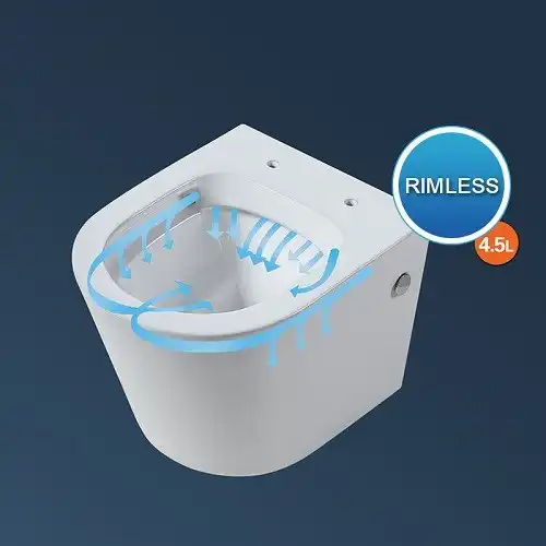 Унитаз подвесной CeramaLux B2330-2MDH с сиденьем микролифт Серый фото 6