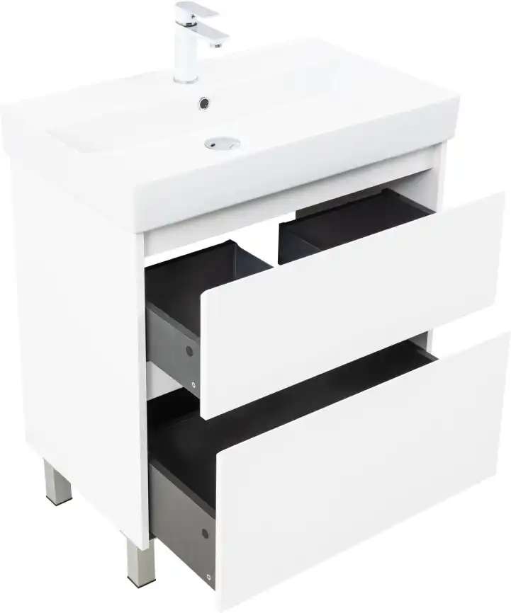 Тумба под раковину Aquanet Nova Lite 2.0 75 напольная, белый глянец, 346337 фото 9