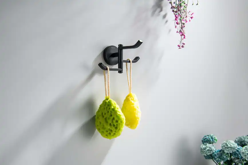 Крючок для полотенец Aquatek Бетта AQ4632MB, Черный матовый фото 3