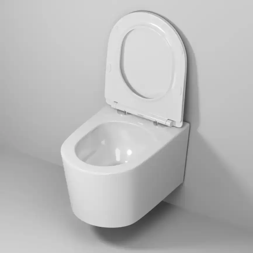 Подвесной унитаз Grossman GR-4499SQ безободковый, смыв торнадо, Белый глянцевый фото 3