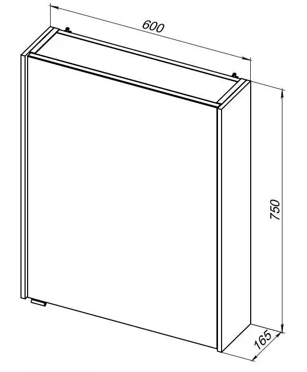 Зеркало-шкаф Aquanet Латина 60 белый 179942 фото 2