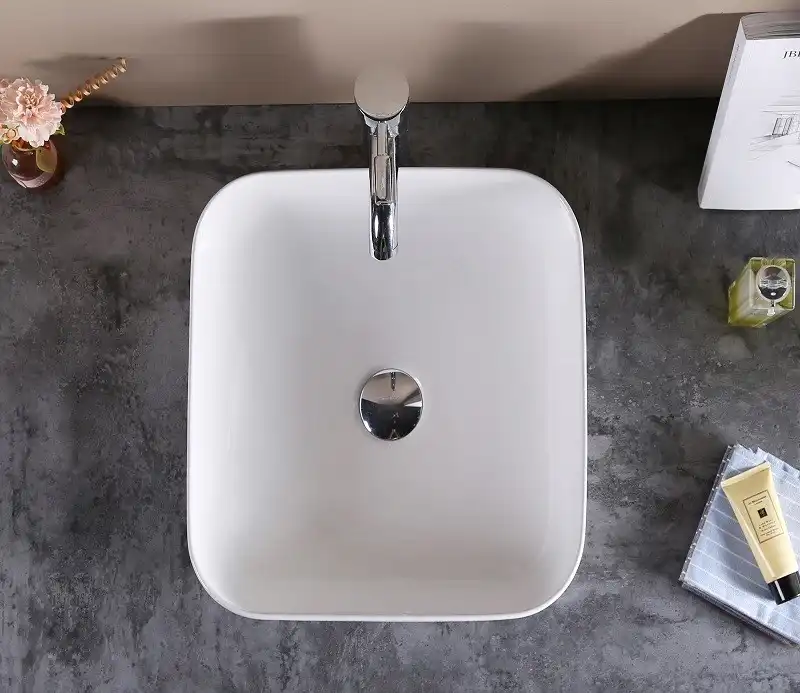 Раковина накладная CeramaLux 390х390х140 D1303, цвет Белый фото 2