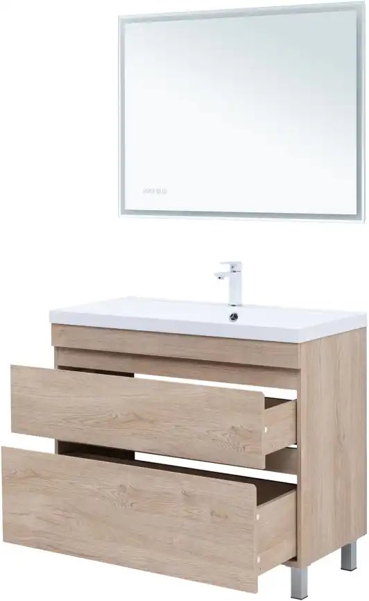 Тумба под раковину Aquanet Нота New 100 дуб светлый, 344149 фото 5