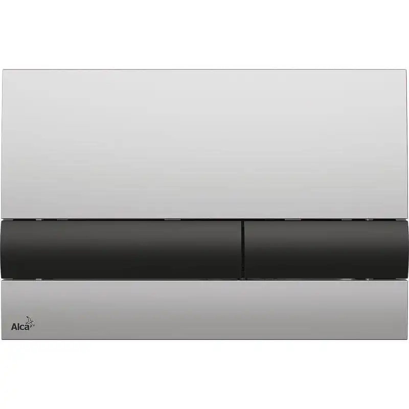 Кнопка смыва Alcaplast M1712-8 Хром матовый / Черный фото 1