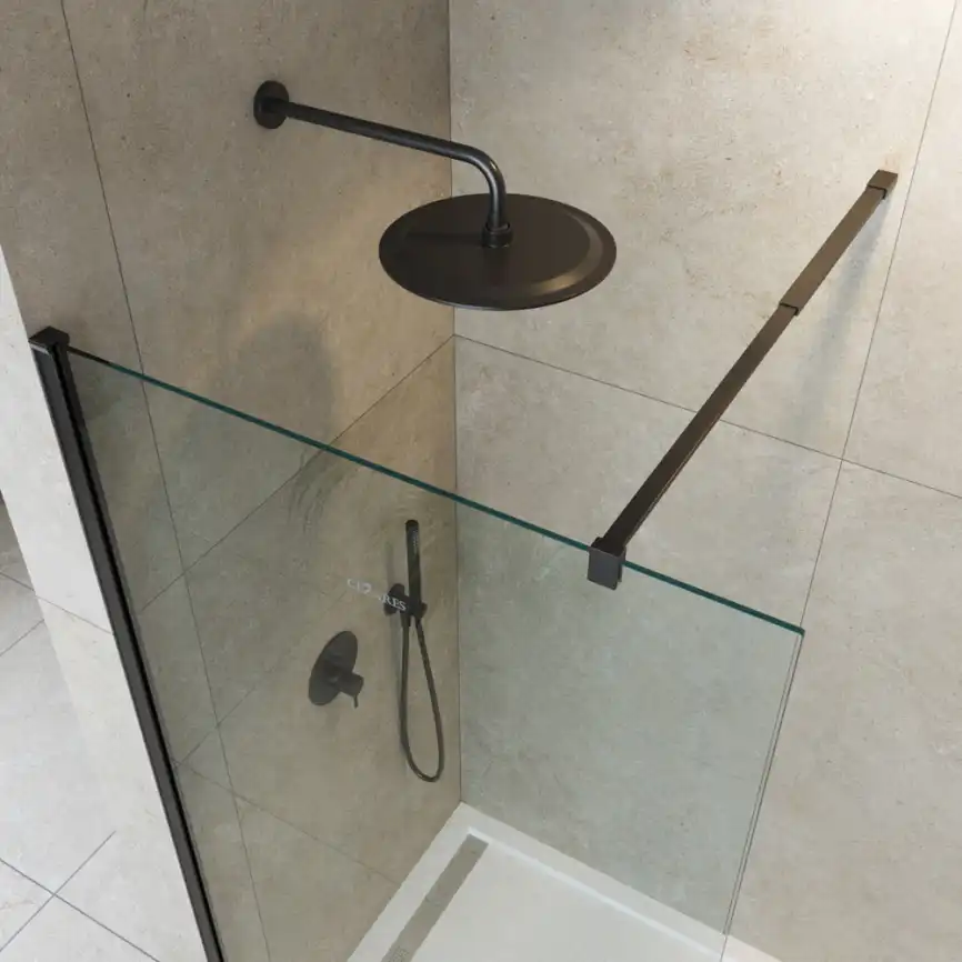 Душевая перегородка CEZARES LIBERTA-L-1-70-C-NERO стекло Прозрачное, профиль Черный фото 2