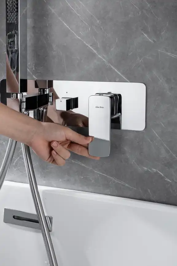 Смеситель для ванны с душем Allen Brau Infinity 5.21007-00 встраиваемый, с внутренней частью, Хром фото 5