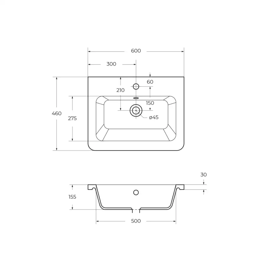 Керамическая раковина BelBagno URBAN 12060-KL фото 3