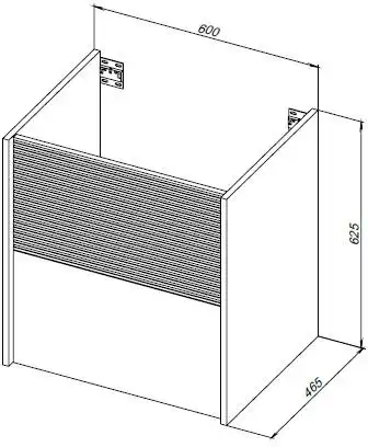 Тумба под раковину Aquanet Вита 60 белый матовый, подвесная, 330473 фото 3
