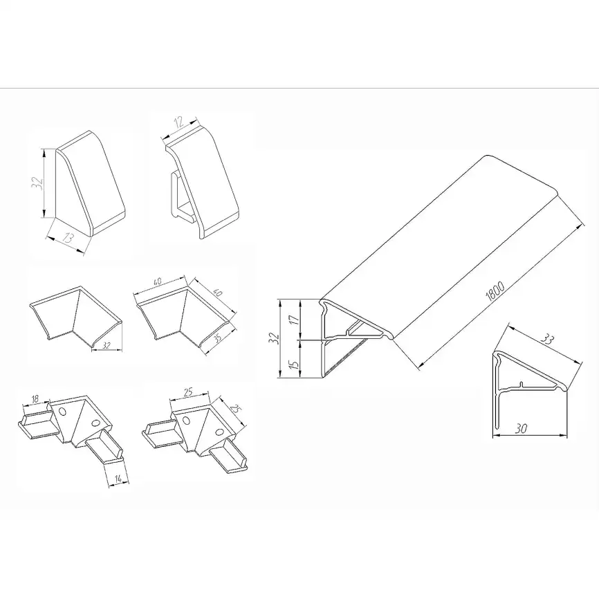 Бордюр для ванны K Studio П-образный 1800х300 фото 5