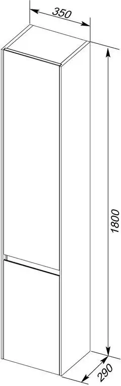 Шкаф-пенал для ванной Aquanet Гласс 35 белый 196962 фото 2