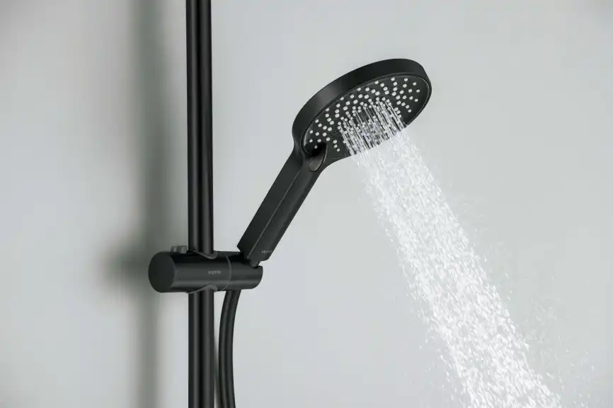 Душевой гарнитур Aquatek Лугано AQ2022MB, Черный матовый фото 8