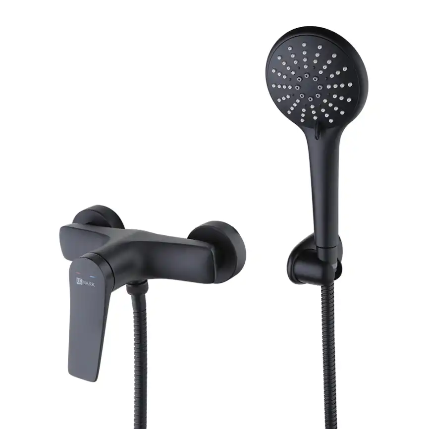 Смеситель для душа Lemark Bronx LM3703BL, однорычажный, цвет Черный матовый фото 1