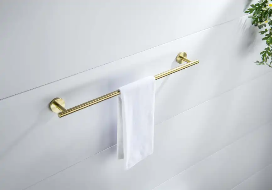 Держатель полотенец 600 мм Aquatek Оберон AQ4214BG, Золото матовое фото 3