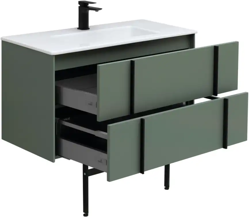 Тумба под раковину Allen Brau Reality 90 1.32006.CGM олива матовый фото 21