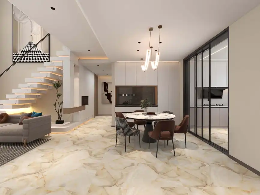 Керамогранит AZARIO SHINY ONYX GOLD 60x120 Carving (H18004006G) фото 5