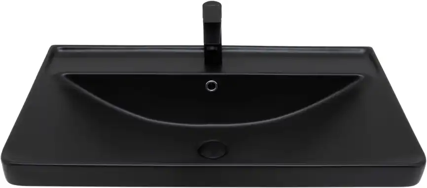 Раковина Aquanet Ирис 80 329249 прямоугольная, Черная матовая фото 1