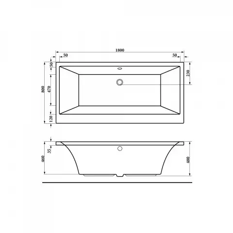 Акриловая ванна Alba Spa Kero 180х80 прямоугольная ВПР0370000100 фото 2