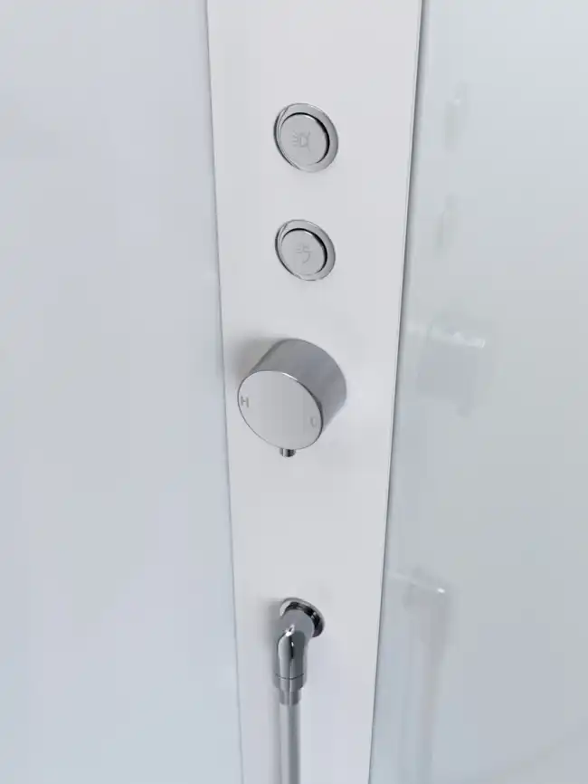 Душевая кабина BelBagno UNO-CAB-A-1-90-C-Cr-Bi-TOP-L , левая, профиль хром фото 6