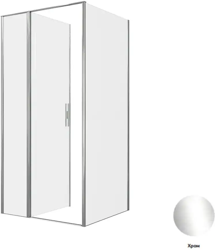 Душевой уголок Allen Brau Priority 100x90 3.31028.00 + 3.31043.00 хром фото 3