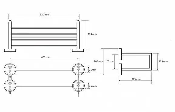 Полочка для полотенец 65,5 см BEMETA NEO Нержавеющая сталь 104205105 фото 2