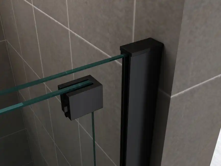 Душевая перегородка Abber Komfort 100 см, AG09100B, профиль Черный, стекло Прозрачное фото 3