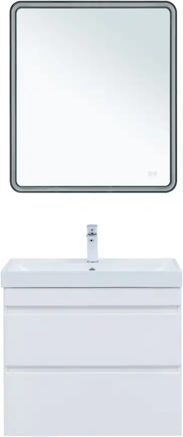 Тумба под раковину Aquanet Слим 80 белый сатин, 346049 фото 9