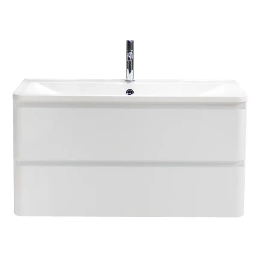 Тумба под раковину BelBagno ALBANO-1000-2C-SO-BL подвесная Bianco Lucido фото 3