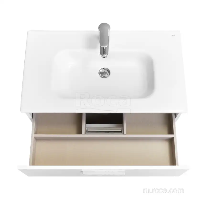 Тумбы под раковину Roca Victoria 80 A857470806 подвесная, цвет, Белый глянец фото 4