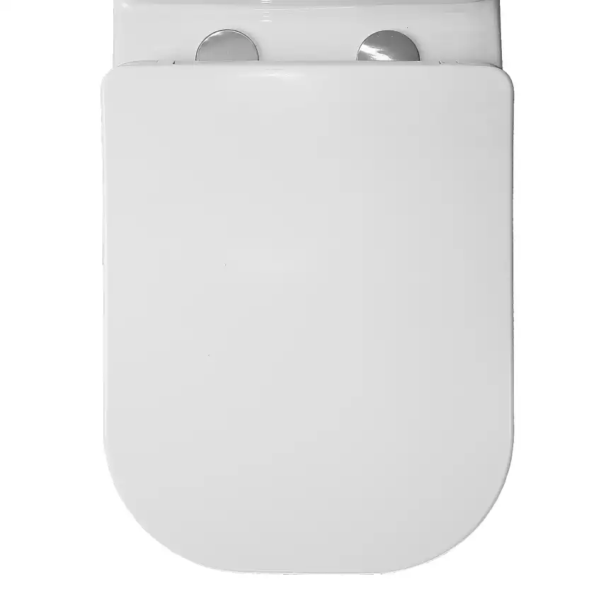 Унитаз напольный Azario VELISE AZ-1222A безободковый, с бачком и сидением микролифт, Белый глянцевый фото 6