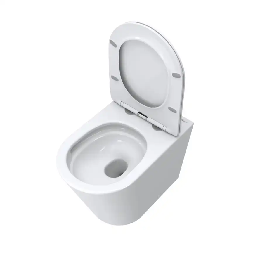 Унитаз приставной BelBagno FLAY-TOR BB1003CB-TOR/SC безободковый с сиденьем и смывом TORNADO фото 3