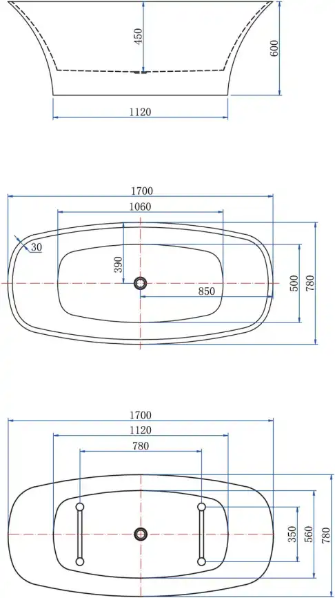 Акриловая ванна Aquanet Family Smart 170x78 88778 Matt Finish 260053 фото 2