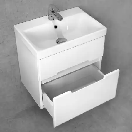 Тумба под раковину Jorno MODUO SLIM 50 Mod.01.50/P/W Белая фото 3