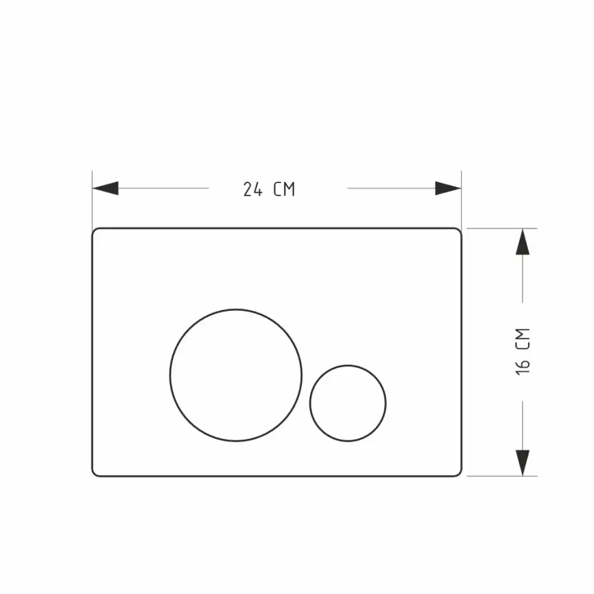 Клавиша смыва AVS 809-0012-MB круглые кнопки, черная матовая фото 4