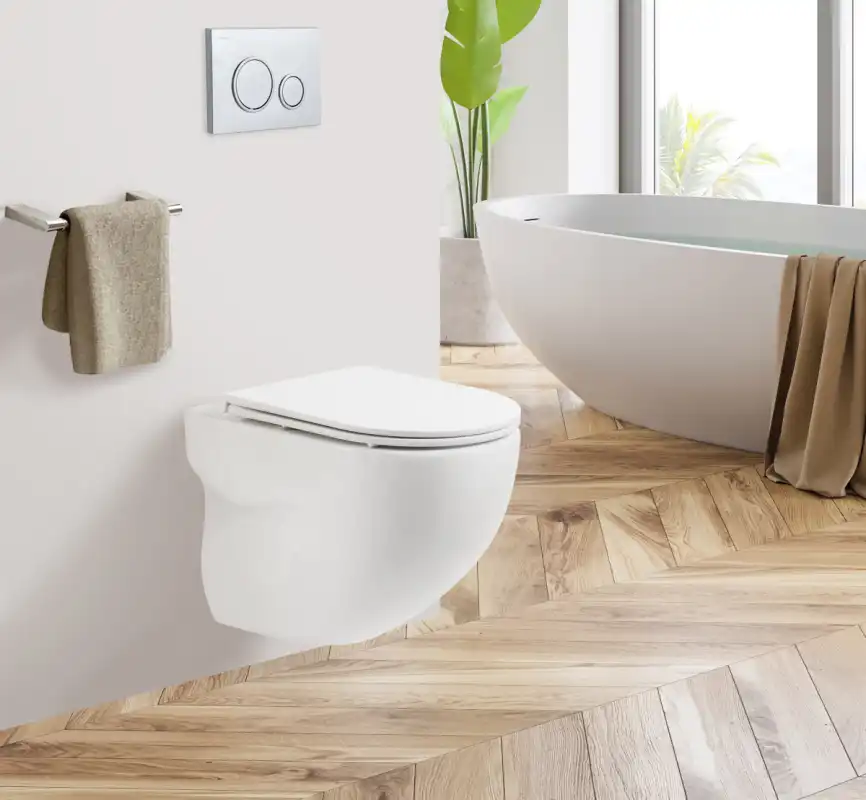 Подвесной унитаз BelBagno ONDA BB066CHR, безободковый, Белый фото 4
