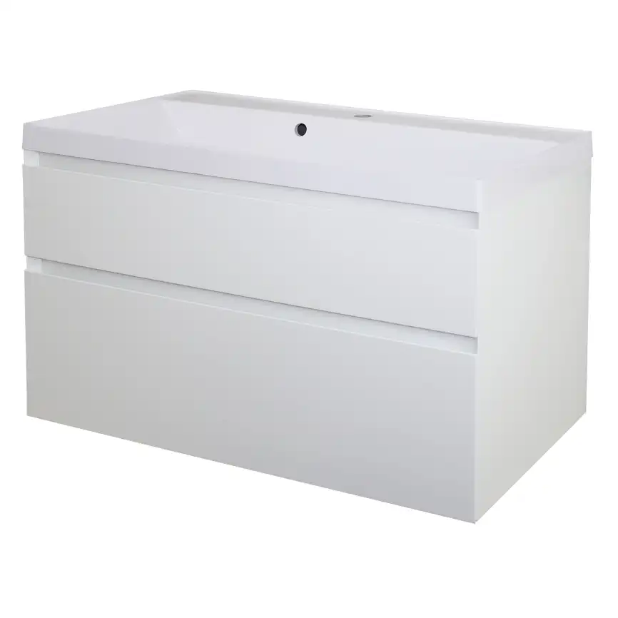 Тумба с раковиной Azario Velluto 100 CS00088604, подвесная, Белая матовая фото 1