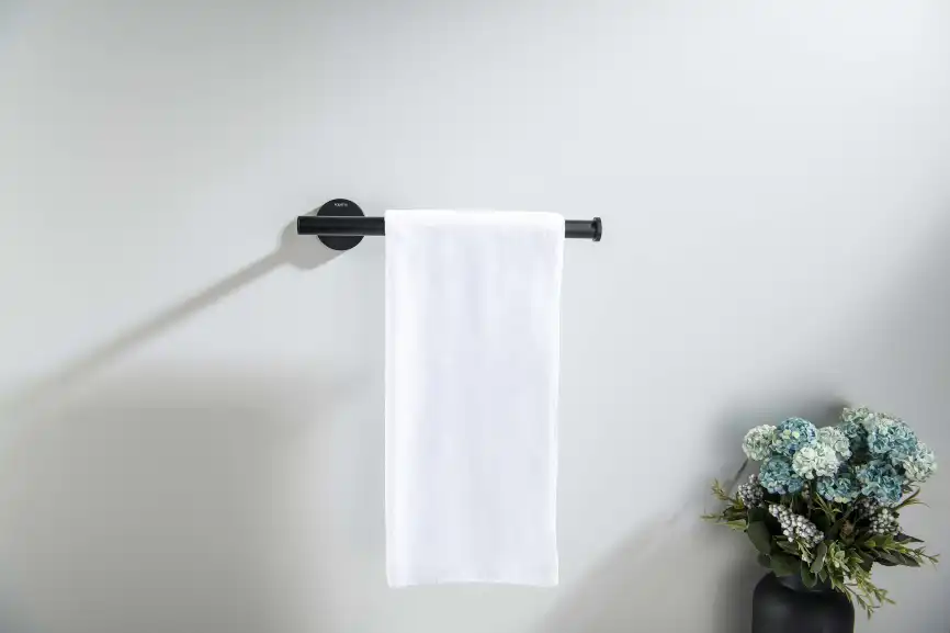 Держатель полотенец Aquatek Оберон AQ4219MB, Черный матовый фото 4