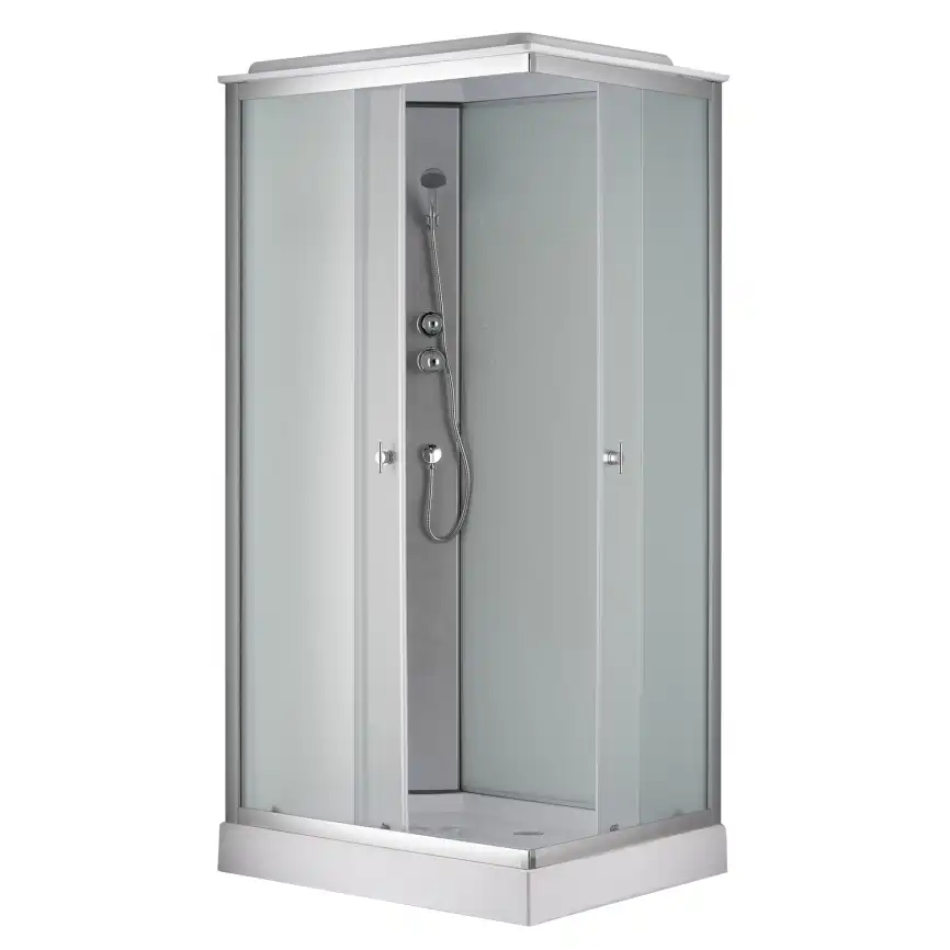 Душевая кабина Loranto 100х80 CS-5180-13L F, низкий поддон, цвет профиля сатин фото 1