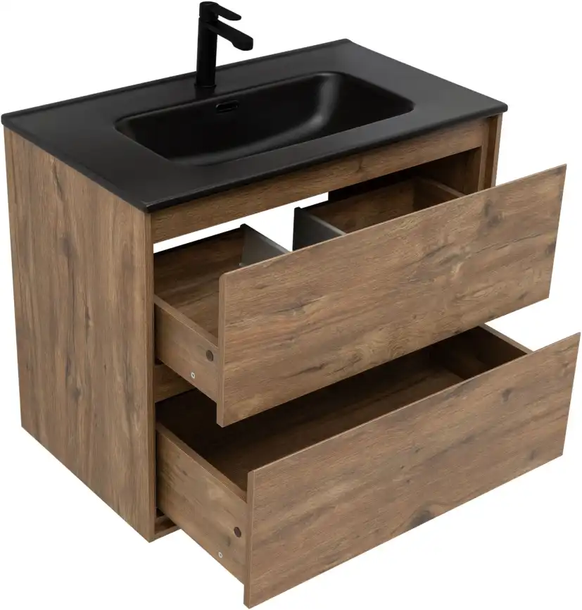 Тумба под раковину Aquanet Милан 80 дуб рустикальный, подвесная, 336379 фото 4