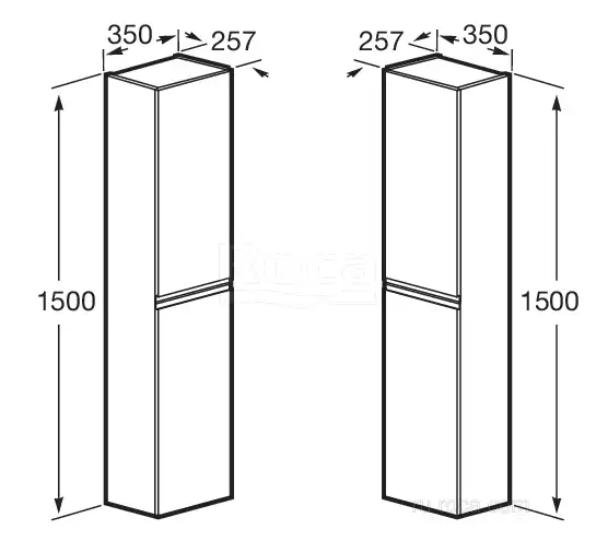 Пенал Roca Oleta A857650501 подвесной цвет, Белый матовый фото 6