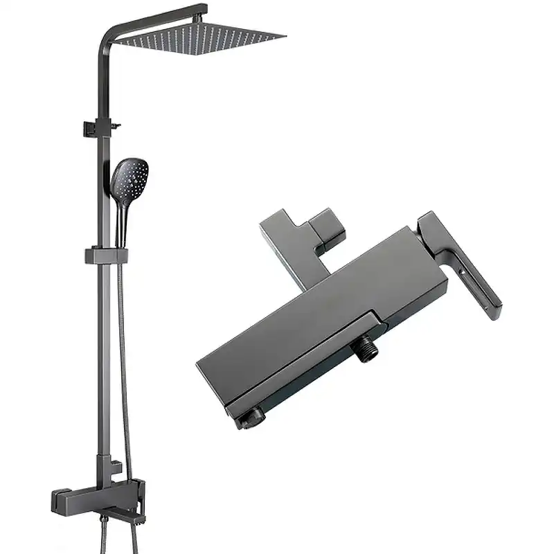 Душевая система Gappo G2417-9  с поворотным изливом, Оружейная сталь фото 3